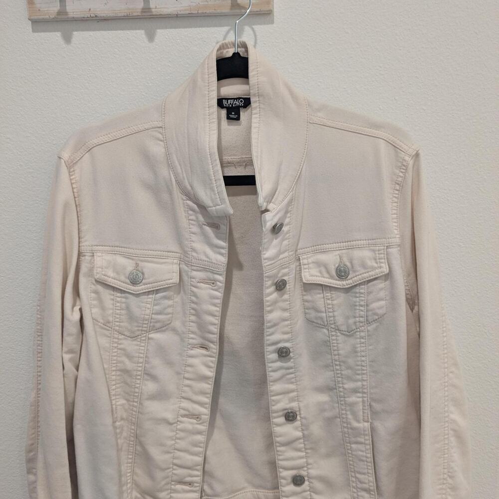 Cream off white button down jacket